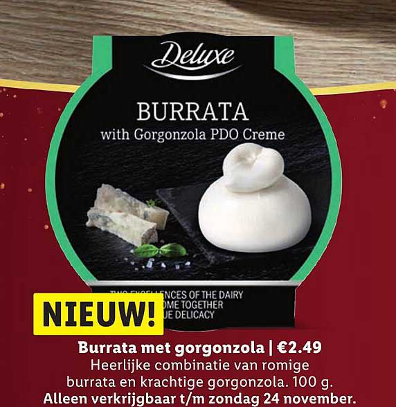 Burrata met gorgonzola