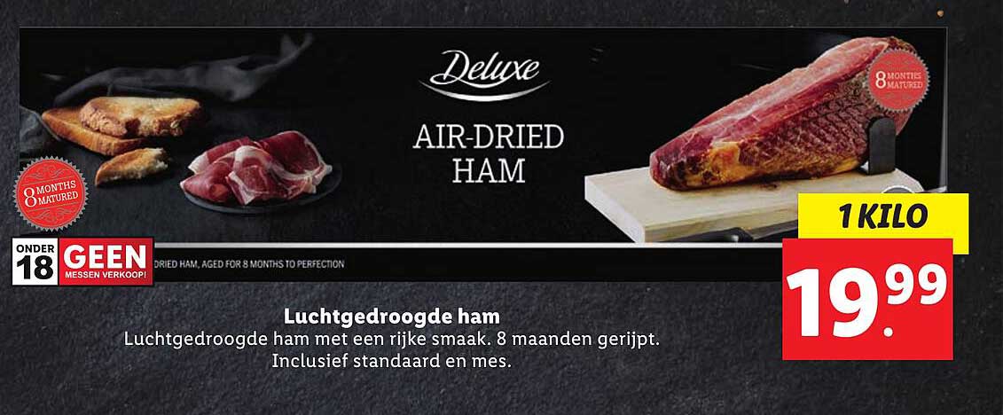 Luchtgedroogde ham