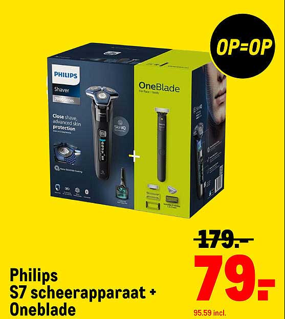 Philips S7 scheerapparaat + Oneblade