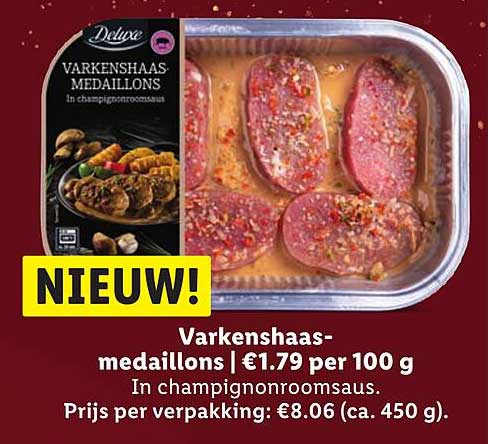 Varkenshaasmedaillons