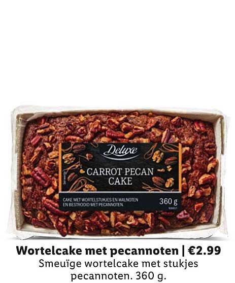 Wortelcake met pecannoten