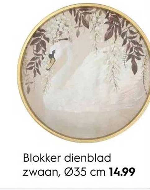 Blokker dienblad zwaan