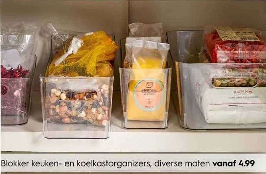 Blokker keuken- en koelkastorganizers, diverse maten