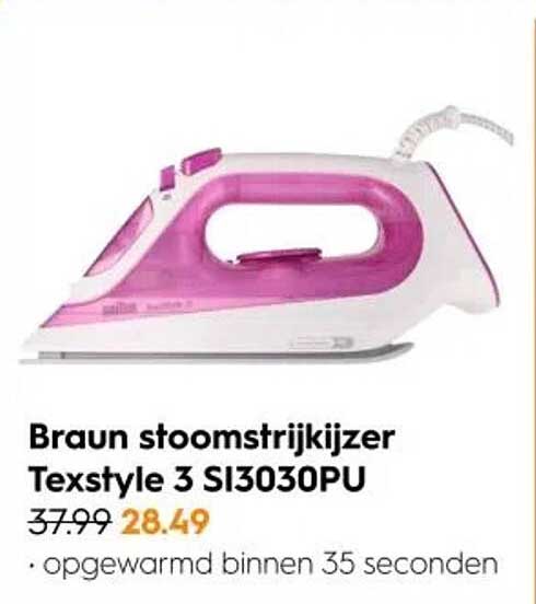 Braun stoomstrijkijzer Texstyle 3 SI3030PU