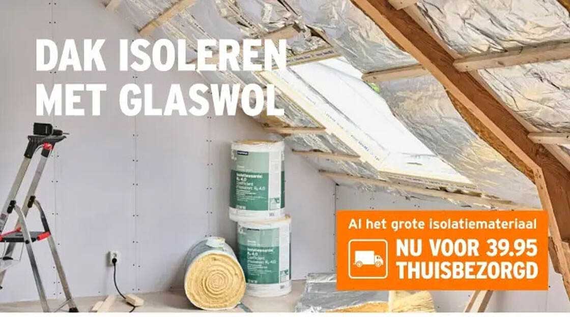 DAK ISOLEREN MET GLASWOL