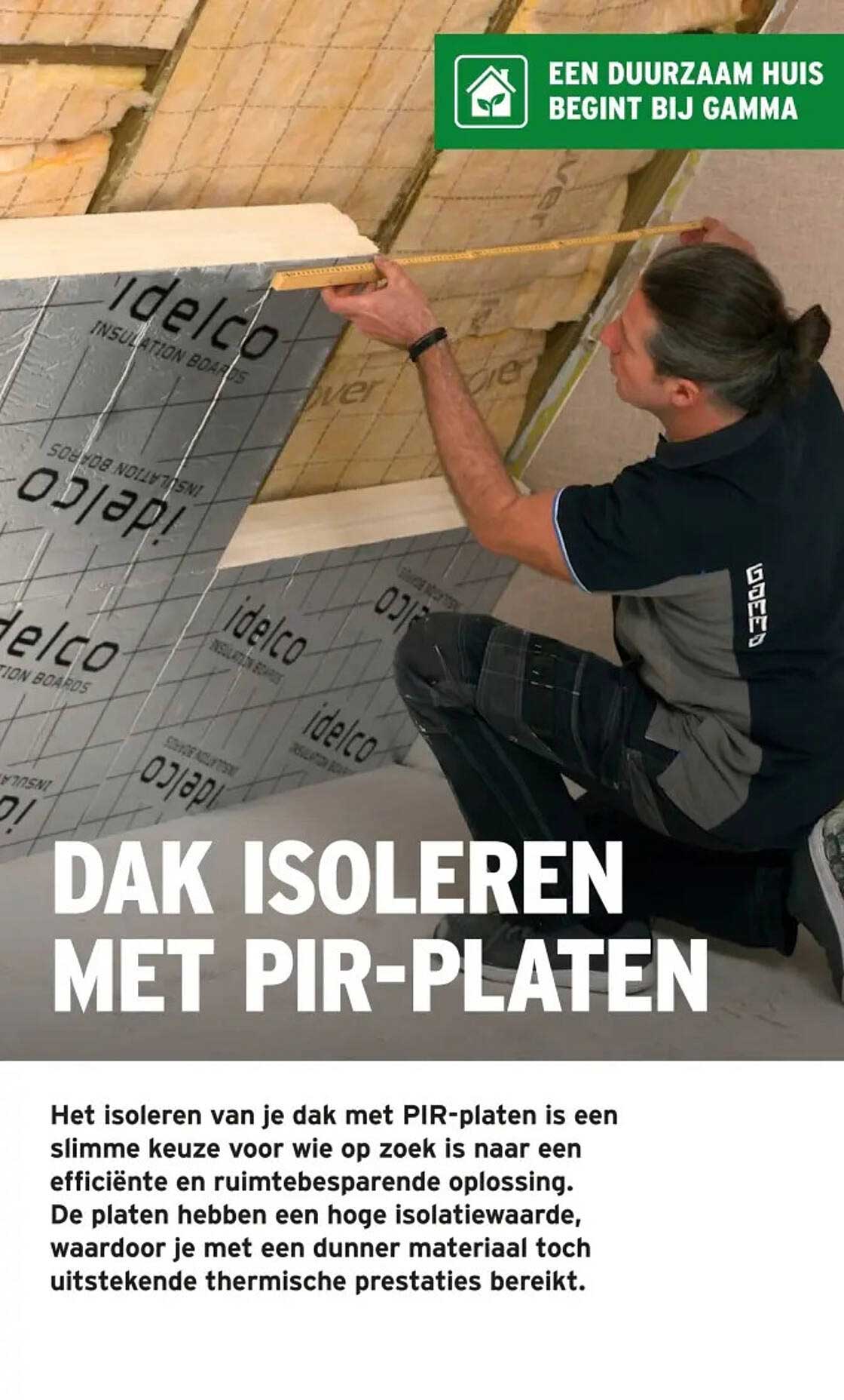 DAK ISOLEREN MET PIR-PLATEN