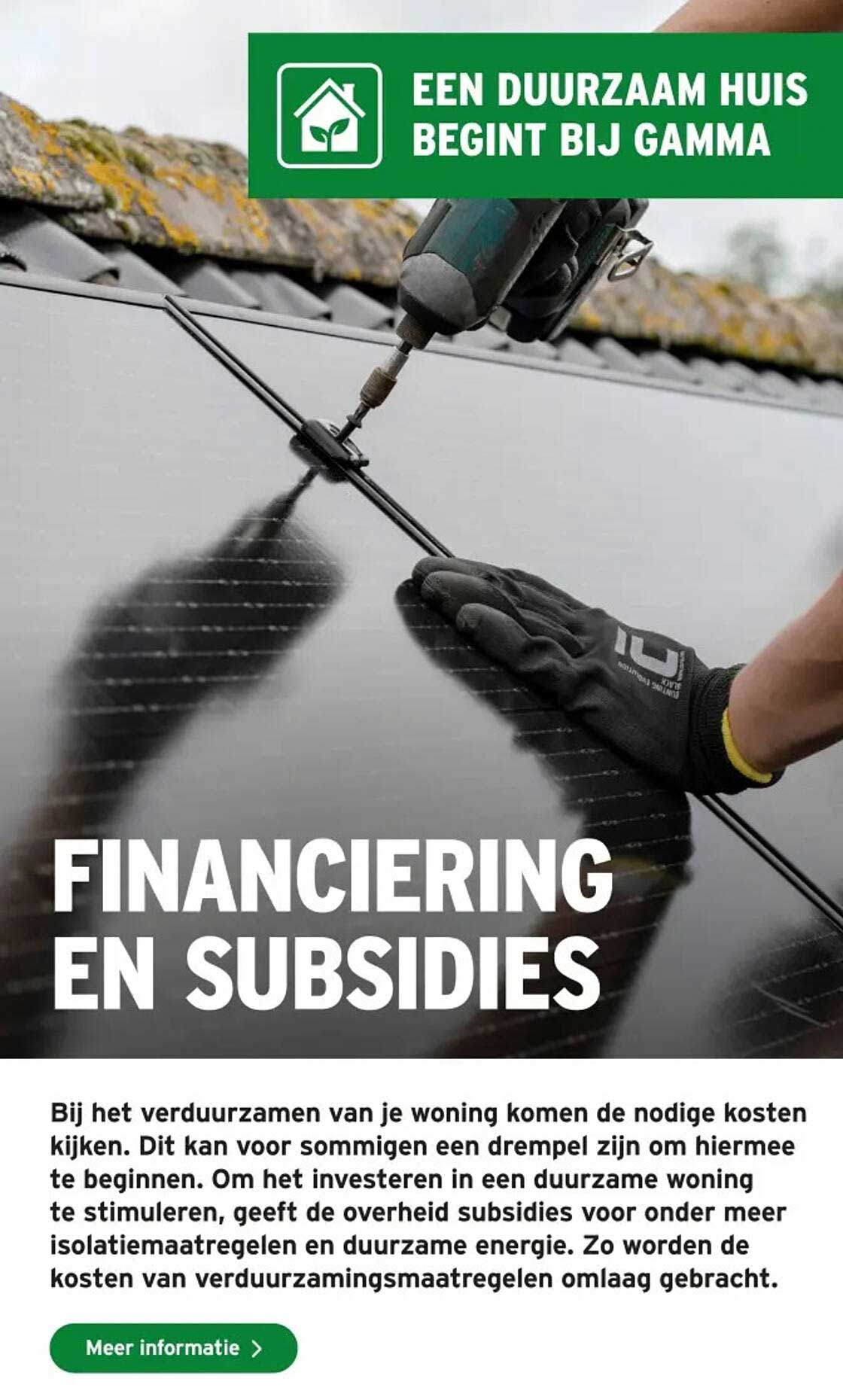 FINANCIERING EN SUBSIDIES