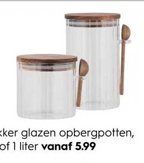 Glazen opbergpotten