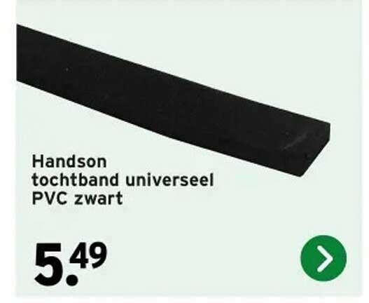 Handson tochtband universeel PVC zwart