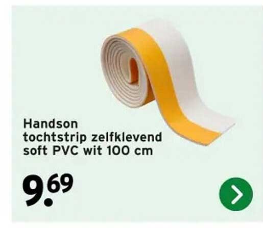 Handson tochtstrip zelfklevend soft PVC wit 100 cm