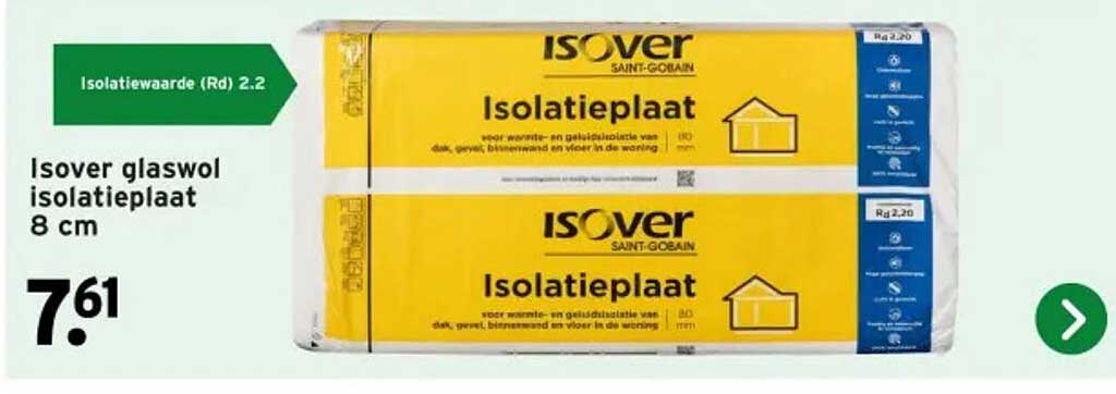 Isover glaswol isolatieplaat