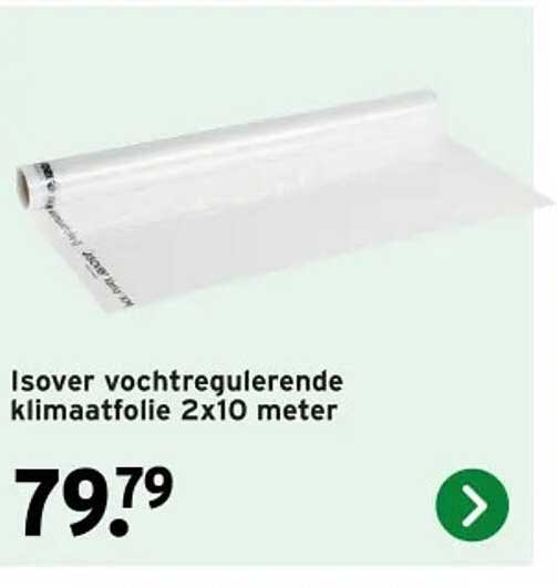 Isover vochtregulerende klimaatfolie 2x10 meter