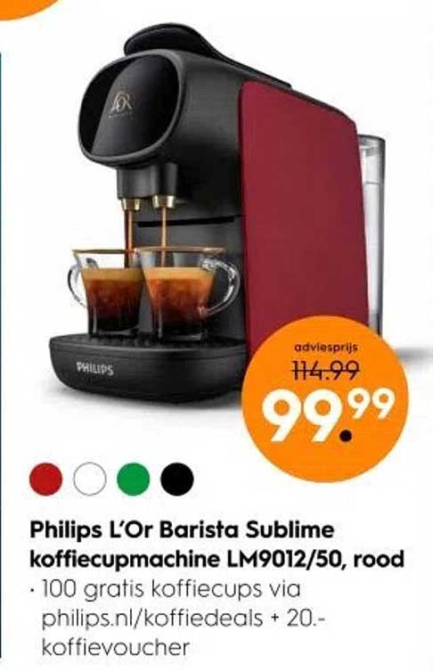 Philips L'Or Barista Sublime koffiecupmachine LM9012/50, rood