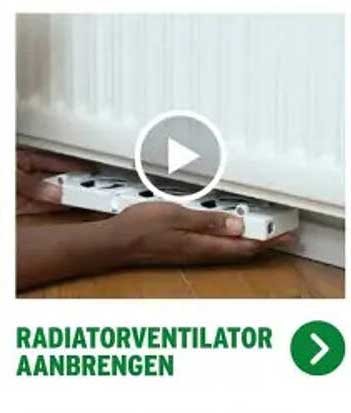 RADIATORVENTILATOR AANBRINGEN