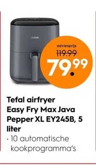 Tefal airfryer Easy Fry Max Java Pepper XL EY245B