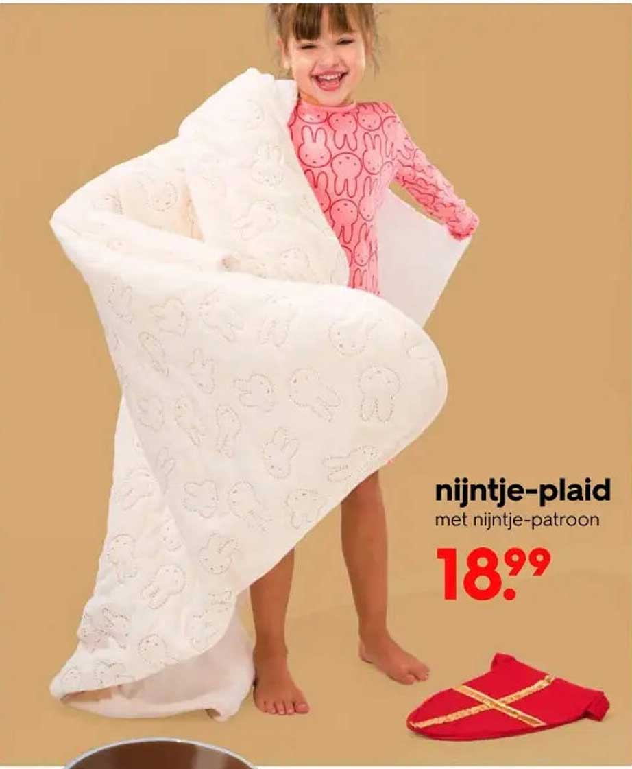 nijntje-plaid met nijntje-patroon