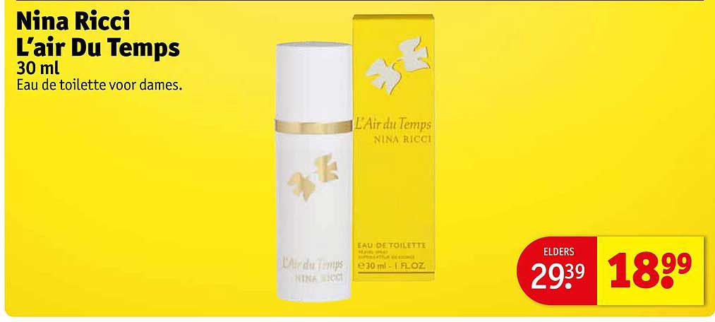 Nina Ricci L'air Du Temps aanbieding bij Kruidvat