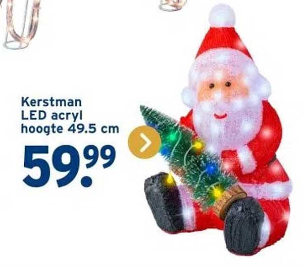 Kerstman LED acryl