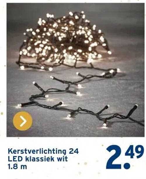 Kerstverlichting 24 LED klassiek wit