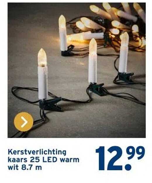 Kerstverlichting kaars 25 LED warm wit 8.7 m