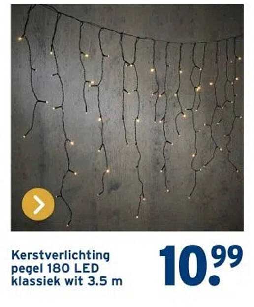 Kerstverlichting pegel 180 LED klassiek wit