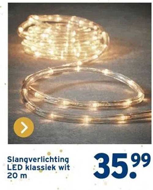 Slangverlichting LED klassiek wit 20 m