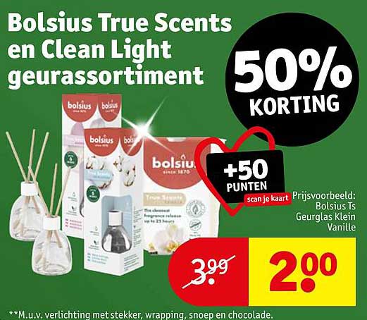 Bolsius True Scents en Clean Light gevarassortiment