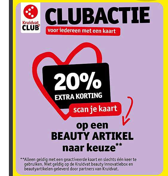 CLUBACTIE op een BEAUTY ARTIKEL naar keuze