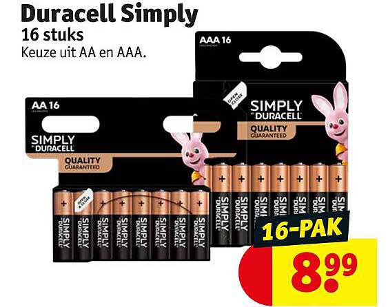 Duracell Simply 16-Pak