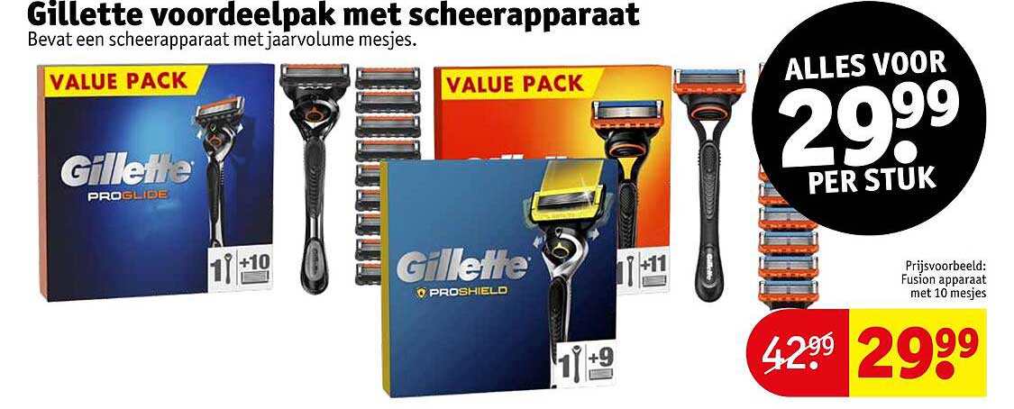 Gillette voordelpakket met scheerapparaat