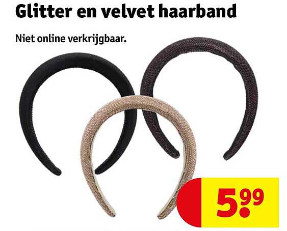 Glitter en velvet haarband