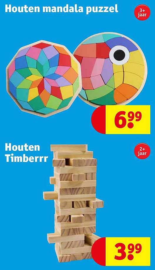 Houten mandala puzzel  
Houten Timberrr