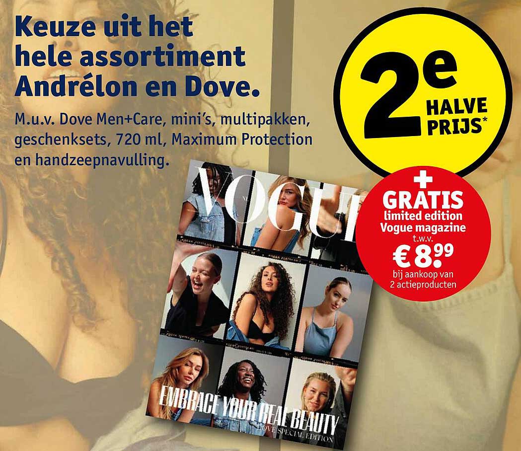 Keuze uit het hele assortiment Andrélon en Dove.