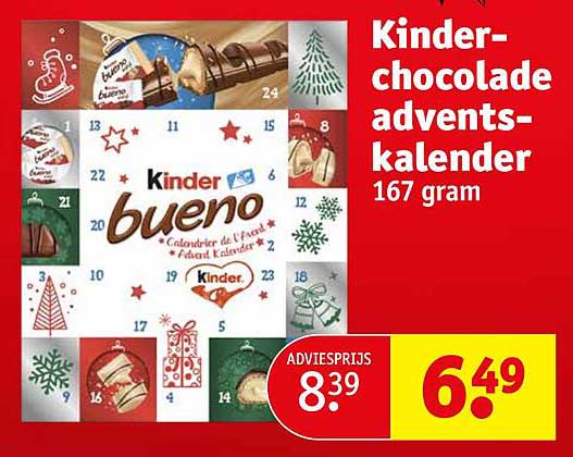 Kinder-chocolade adventskalender