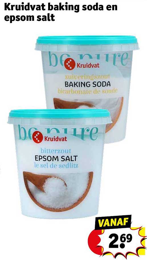 Kruidvat baking soda en epsom salt