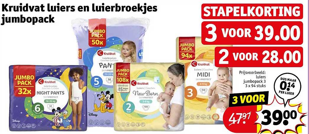 Kruidvat luiers en luierbroekjes jumbopack