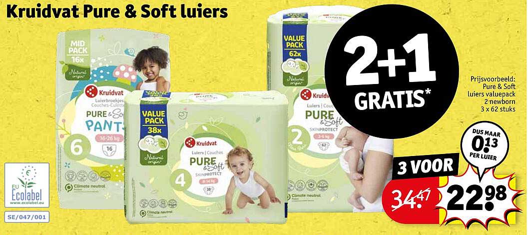 Kruidvat Pure & Soft luiers