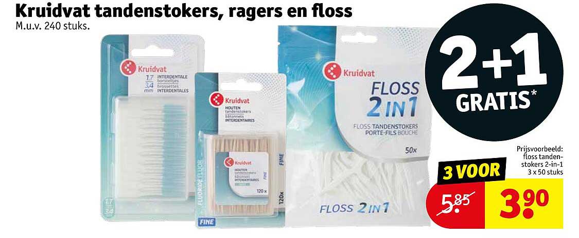 Kruidvat tandenstokers, ragers en floss