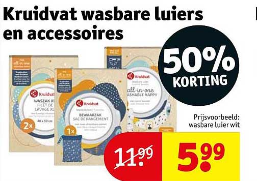 Kruidvat wasbare luiers en accessoires