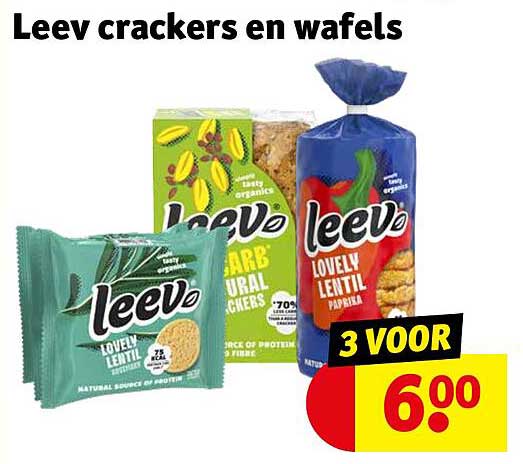 Leev crackers en wafels