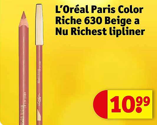 L’Oréal Paris Color Riche 630 Beige a Nu Richest lipliner