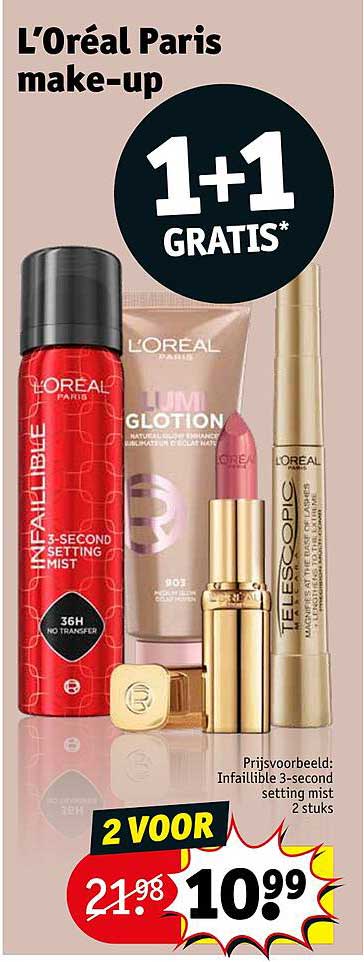 L'Oréal Paris make-up 1+1 GRATIS*