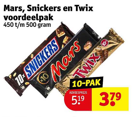 Mars, Snickers en Twix voordeelpak