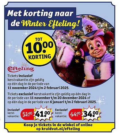 Met korting naar de Winter Efteling!