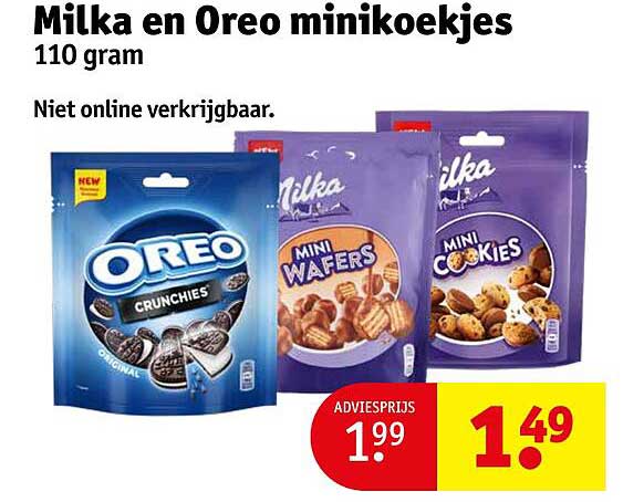 Milka en Oreo minikoekjes