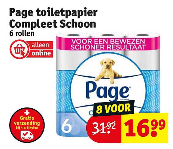 Page toiletpapier Compleet Schoon