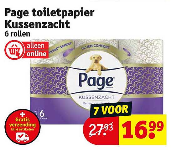 Page toiletpapier Kussenzacht