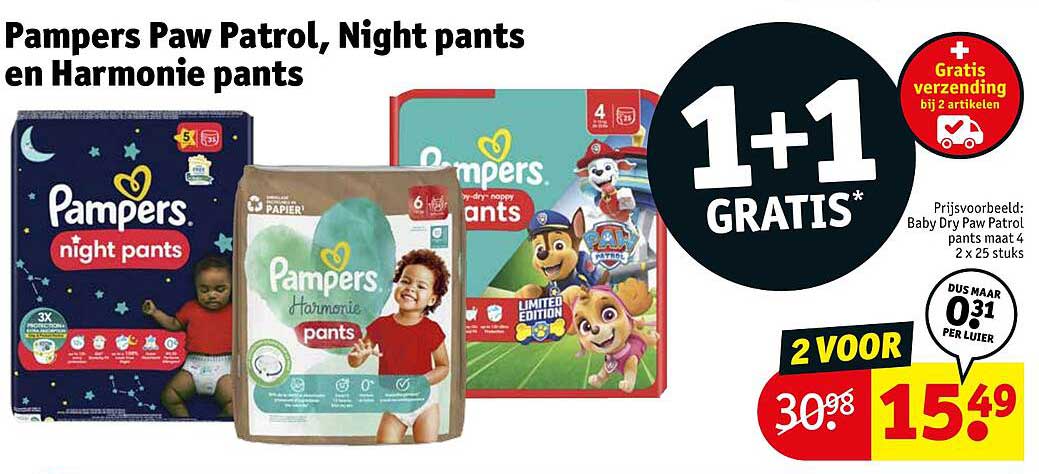 Pampers Paw Patrol, Night pants en Harmonie pants