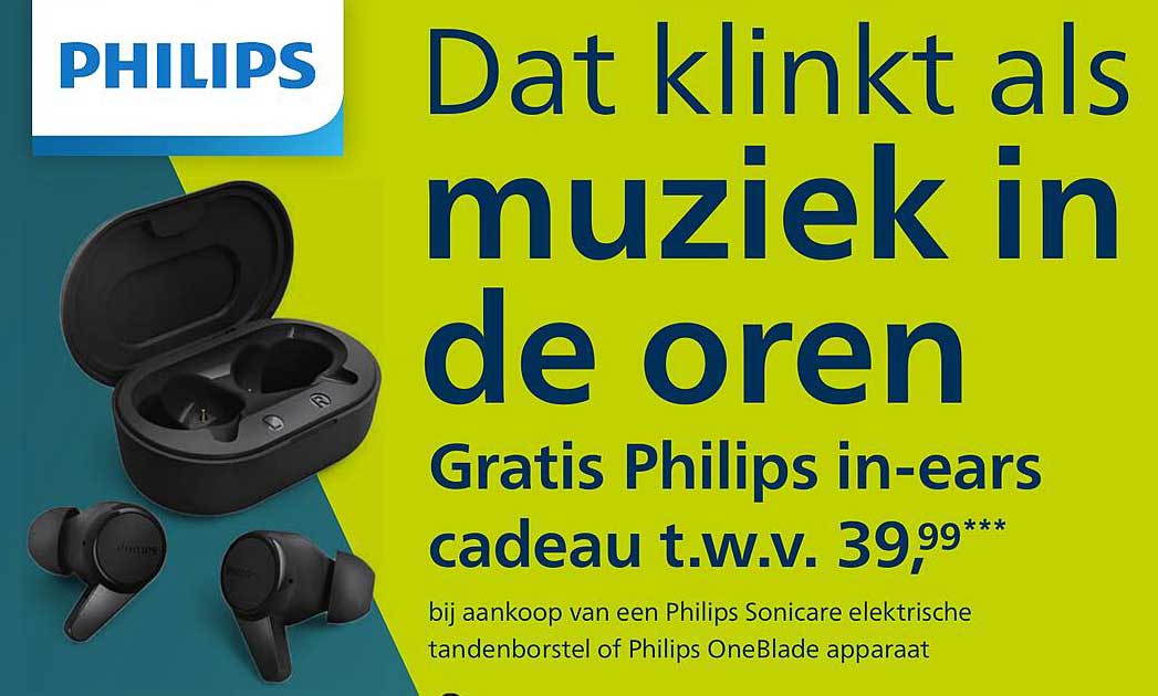 Philips in-ears cadeau t.w.v. 39,99**