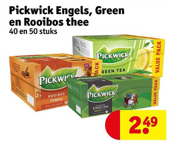 Pickwick Engels, Green en Rooibos thee